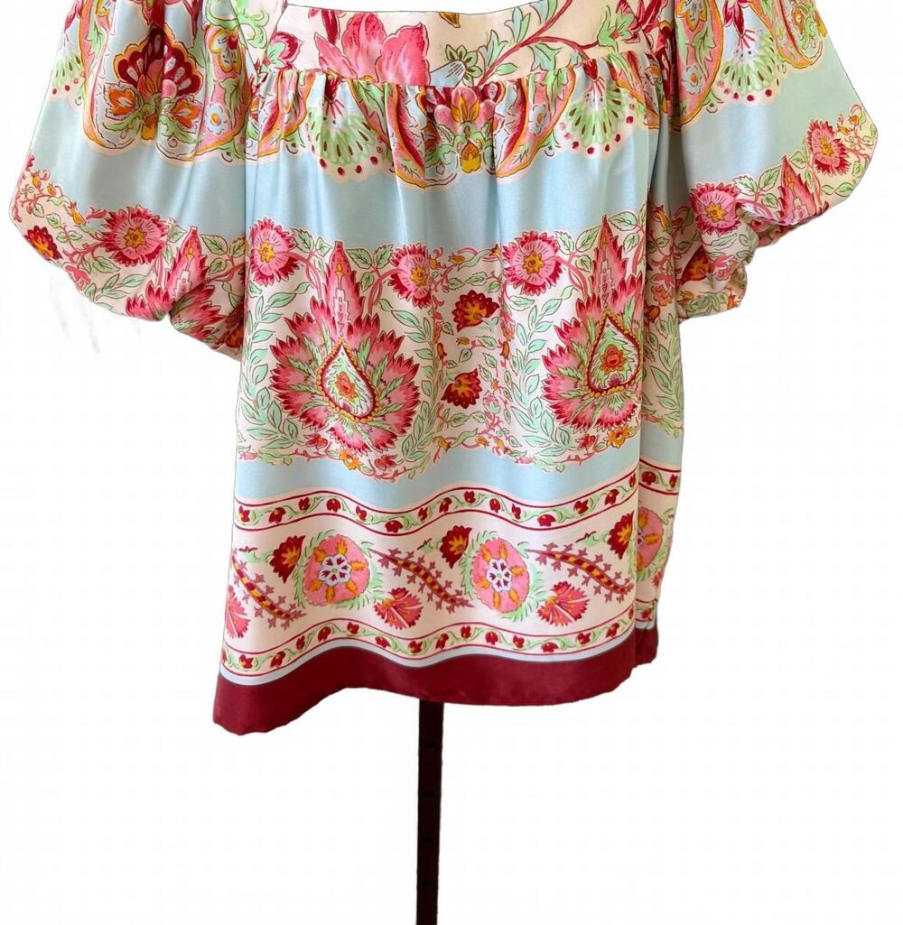 NEW JADE & JOY JOY women's bellamy border print top in multicolor